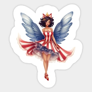 4th of July Fairy #3 Sticker